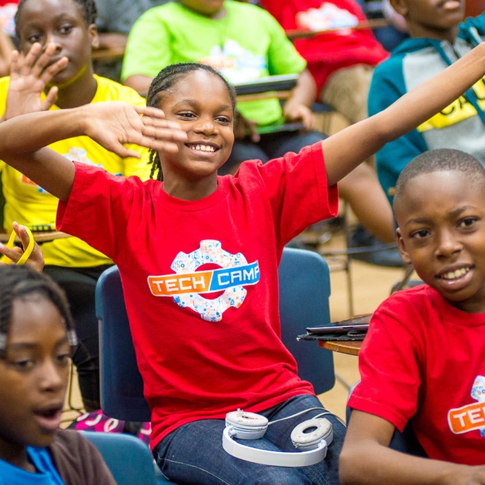 BrightPath Foundation kids at tech camp