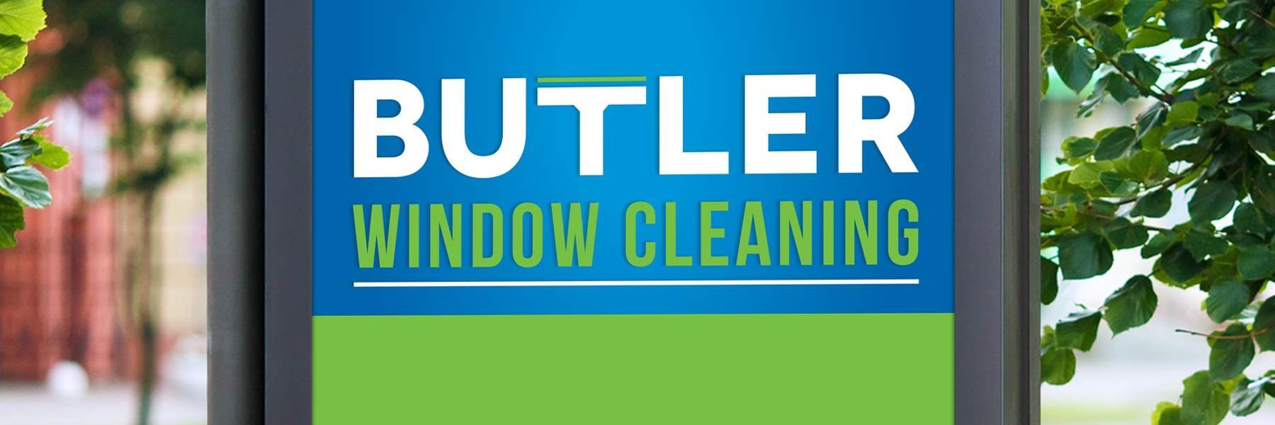 Butler Window Cleaning logo on sign