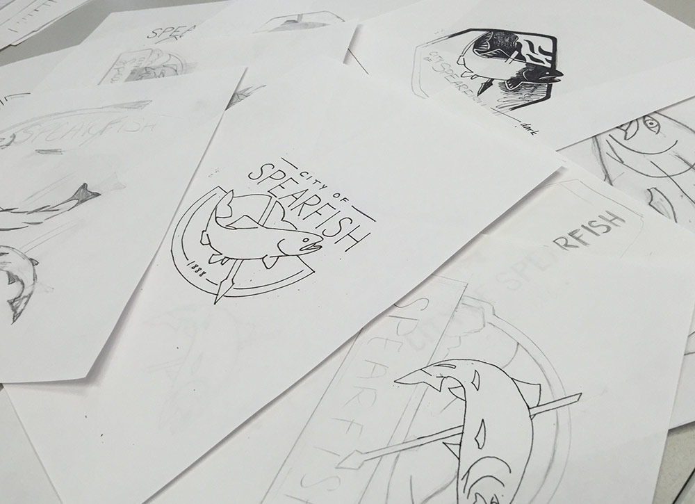 City of Spearfish logo sketches