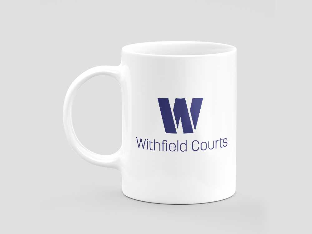 Withfield Courts logo on mug